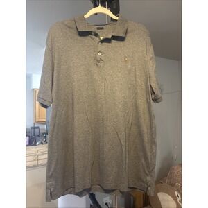 Ralph Lauren Polo Shirt Mens Large Grey Custom Slim Fit‎ Flesh Pony Short Sleeve